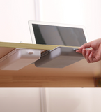 Under Desk Drawer,Self Adhesive Pen Pencil Tray, Hidden Under Table Storage Box