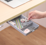 Under Desk Drawer,Self Adhesive Pen Pencil Tray, Hidden Under Table Storage Box
