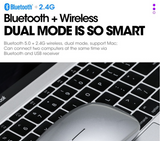 Dual Mode Wireless Mouse 2.4 GHz Bluetooth Compatible Mouse