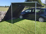 2x3m  Car Side Awning Shade canopy Waterproof Outdoor Tent Cover with sidewall,Must Pickup! - WareWell