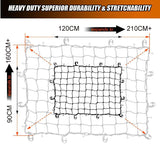 120X90CM Car Roof Cargo Bungee Net Storage Bag Roof storage Net  with hooks - warewell