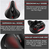 Durable Bike Seat Shock Absorbing Comfortable Foam Wide Soft  Bicycle seat - warewell