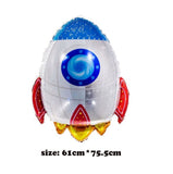 25PCS/SET Space Astronaut Rocket Latex Wave Point Balloon  Children's Birthday - warewell