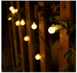 22M Solar String Lights Outdoor 200 Led Crystal Globe Waterproof    (Warm White) - warewell