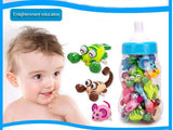 6 pcs of children's wind-up animal toys with a bottle - warewell