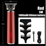 Hair Clippers Electric Hair Clippers Cordless T-Blade Close Cutting Trimmer 0mm - warewell