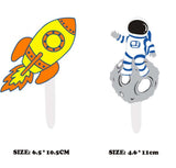 25PCS/SET Space Astronaut Rocket Latex Wave Point Balloon  Children's Birthday - warewell
