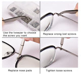 Glasses Screw Kit  Sunglass Watch Repair Stainless Steel Screws Nuts Tool Kit - WareWell