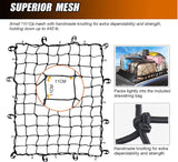 120X90CM Car Roof Cargo Bungee Net Storage Bag Roof storage Net  with hooks - warewell