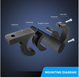 Car LED Light  Bar Mounting Bracket Kit Tube Clamp Roof Roll Cage Holder 5CM - WareWell