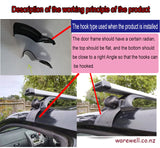 2 x Universal 120cm Car Roof Rock Cross Bars (Color: Black ) - warewell