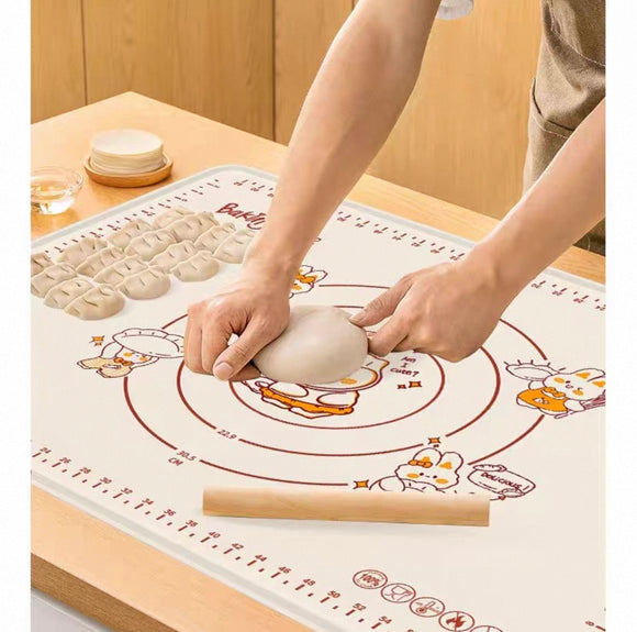 Premium Food grade silicone  Baking mat, Slip-Resistant Baking & Kneading Pad for Easy Dough Rolling and Baking