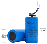 CD60 300UF heavy duty electric motor starting capacitors Motor start capacitor - WareWell