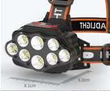 8LED Strong Light Rechargeable Night Fishing Headlight Headlamp Outdoorheadlight