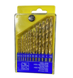 13Pcs HSS Titanium Coated Twist Drill Bit Set 1.5-6.5mm Hex Shank For wood Metal