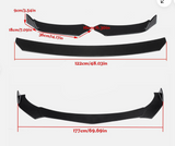 Universal Gloss Black Car Front Bumper Protector Lip Body Spoiler Splitter