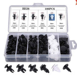 100pcs Auto Fastener Clip Mixed Car Body Push Retainer Pin Rivet Bumper Door Trim Panel Retainer Fastener Kit - warewell