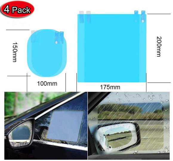 4 PCS Car Rearview Mirror Waterproof Film Protective Film, and Side Wi –  WareWell