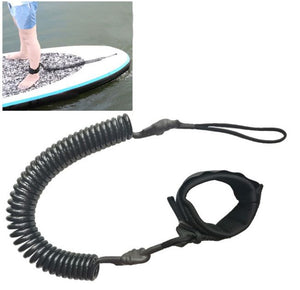 10FT Coiled Surfboard Strap Surf Board Ankle Leash For Surfing Black  isfang - warewell