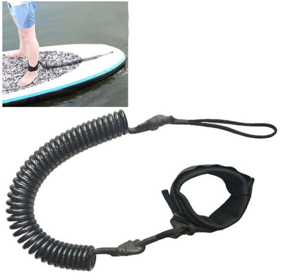 10FT Coiled Surfboard Strap Surf Board Ankle Leash For Surfing Black  isfang - warewell