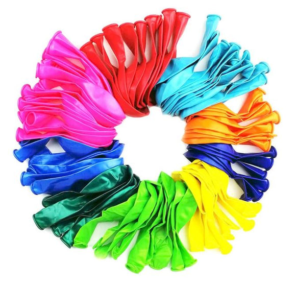 100 Pack  Party Balloons 10 Inch Strong Latex,Multicolor Balloons - warewell