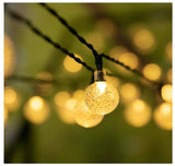 12M Solar String Lights Outdoor 100 Led Crystal Globe Waterproof    (Warm White) - warewell