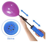 2pcs Balloon Pump Hand Held, Inflator Air Pump for Latex Balloons Exercise Balls - warewell