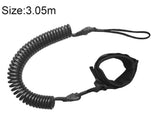 10FT Coiled Surfboard Strap Surf Board Ankle Leash For Surfing Black  isfang - warewell