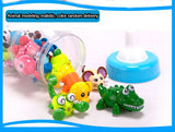 6 pcs of children's wind-up animal toys with a bottle - warewell