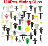 100pcs Auto Fastener Clip Mixed Car Body Push Retainer Pin Rivet Bumper Door Trim Panel Retainer Fastener Kit - warewell