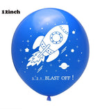 25PCS/SET Space Astronaut Rocket Latex Wave Point Balloon  Children's Birthday - warewell