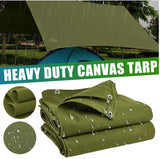 2x3M Car Roof Tarp Canvas,Heavy Duty Waterproof Tarpaulin Cover Camping Boat - warewell