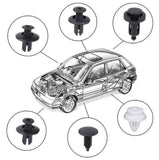 100pcs Auto Fastener Clip Mixed Car Body Push Retainer Pin Rivet Bumper Door Trim Panel Retainer Fastener Kit - warewell