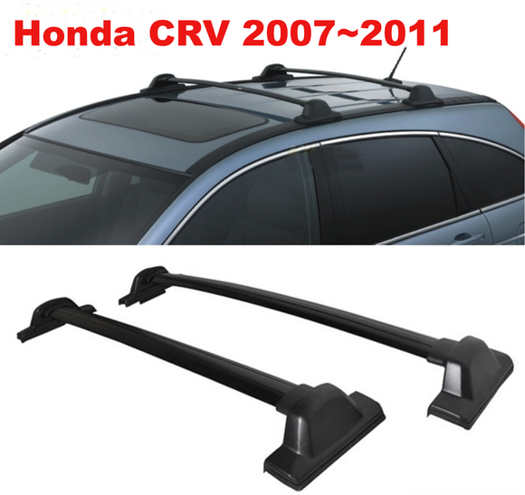 Fits 2007-2011 Honda CRV Roof Rack CR-V  Cross Bar Black 2Pc - WareWell