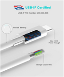 100W/5A USB C to C Charging Cable Type C To  Type C Cord Cable 1M MacBook iPad - WareWell