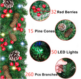 270CM Christmas Decoration Christmas Garland Party  Decoration  with Lights - WareWell