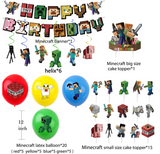 Minecraft pixel Balloons Birthday Party Decoration Balloon Party Birthday - WareWell