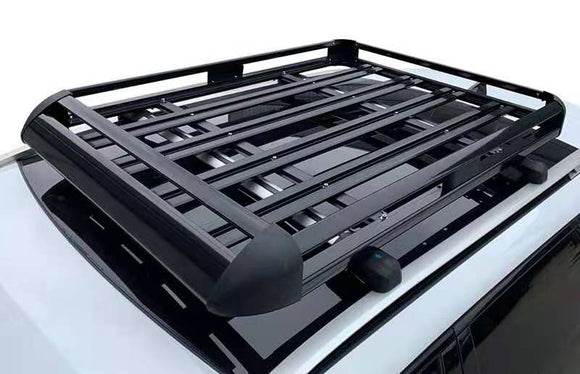 1.4M Universal Car Roof Storage Rack Top Luggage Carrier Basket Car CargoStorage-Black - WareWell