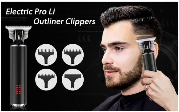 Hair Clippers Electric Hair Clippers Cordless T-Blade Close Cutting Trimmer 0mm - warewell