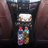 Car Organizer Seat Back Storage Bag Net Bag Multifunctional car pet blocking net - warewell