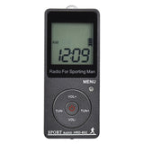 AM FM Portable Radio Outdoor Sports For Walk  Step Count Pocket LCD Display Medium Wave Dual Band Digital - warewell