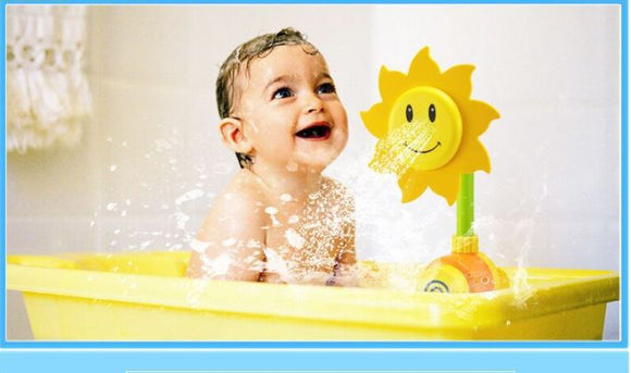 Sunflower Shower Water Squirt Baby Bath Toys for Kids Children (Yellow) - warewell